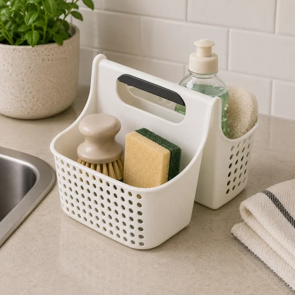 Double-Sided Storage Organizer with Carry Handle 26.5×21.5×18.5 cm