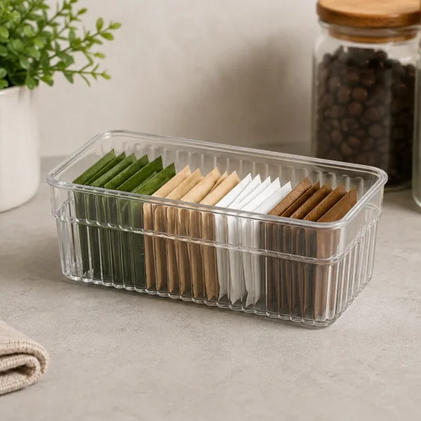 Clear Storage Organizer Bin 500ml 15x8x5.5 cm