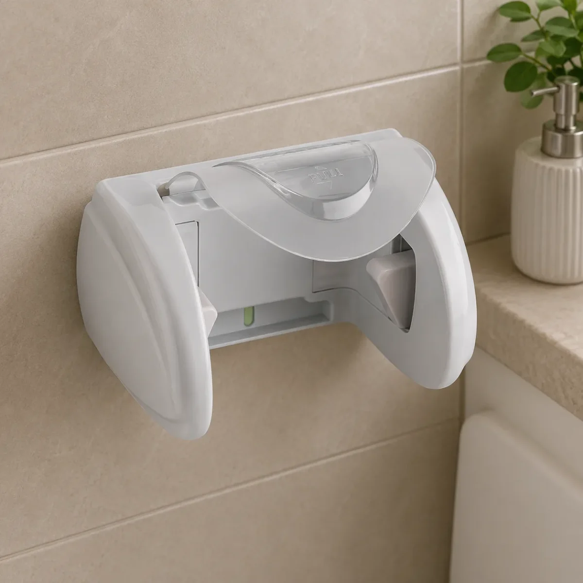 Aqua Toilet Paper Holder – Wall-Mounted Bathroom Storage