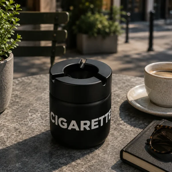 Ashtray 425ml with cigarette rests – compact outdoor design