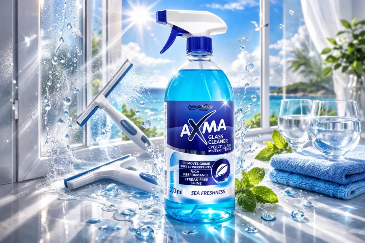 Glass Cleaner AXMA Ocean Fresh 1L Streak-Free Spray