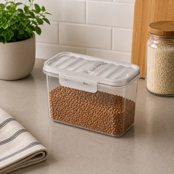 Food Storage Container Qlife 1L Clear with Airtight Lid