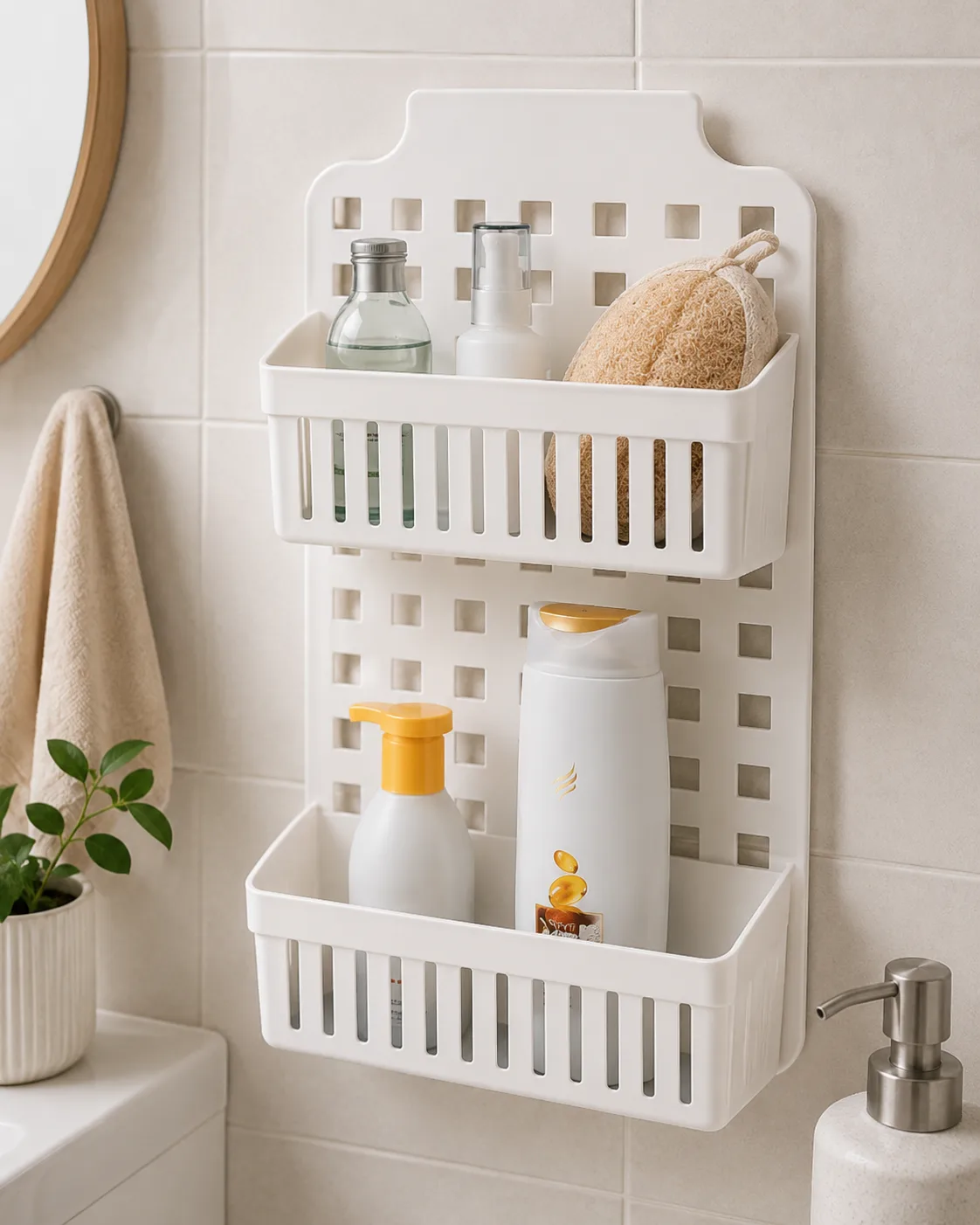 Twin Two-Section Organiser – Kitchen & Bathroom Storage