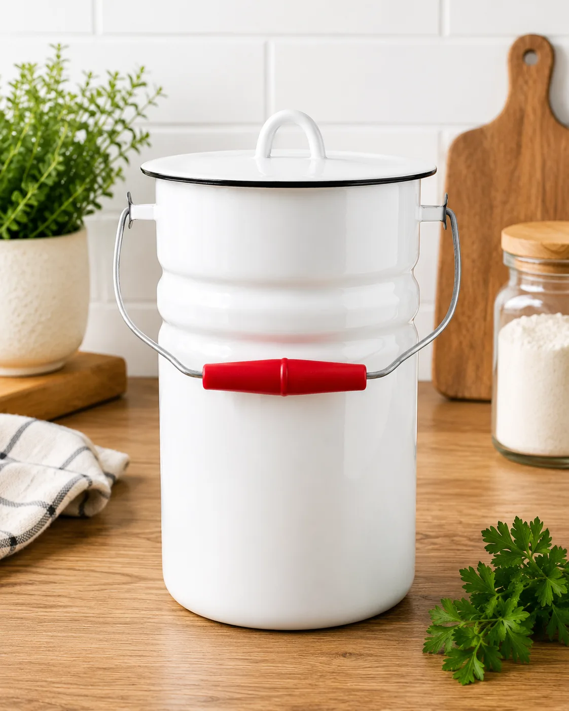 Enamel Milk Can 6 L