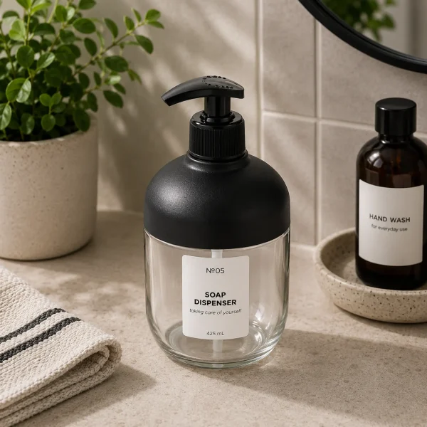 Clary Liquid Soap Dispenser 425ml – Compact Pump Bottle