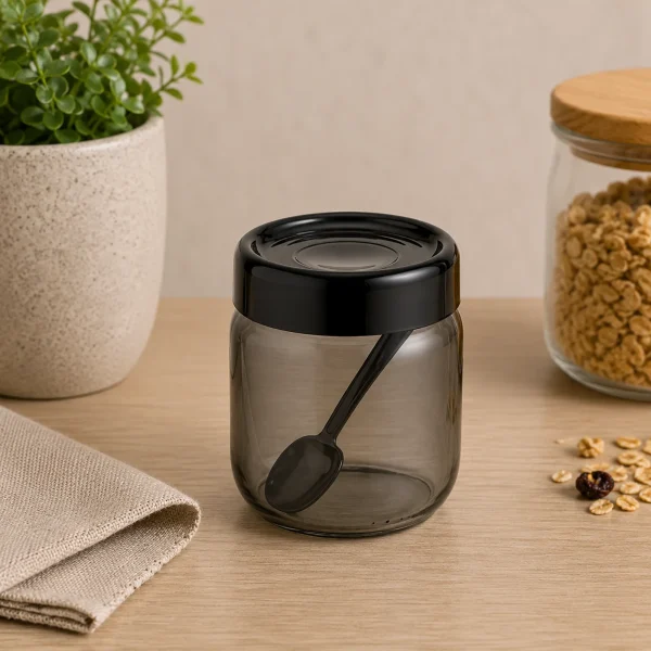 Säilituspurk lusikaga Black Pearl 425 ml